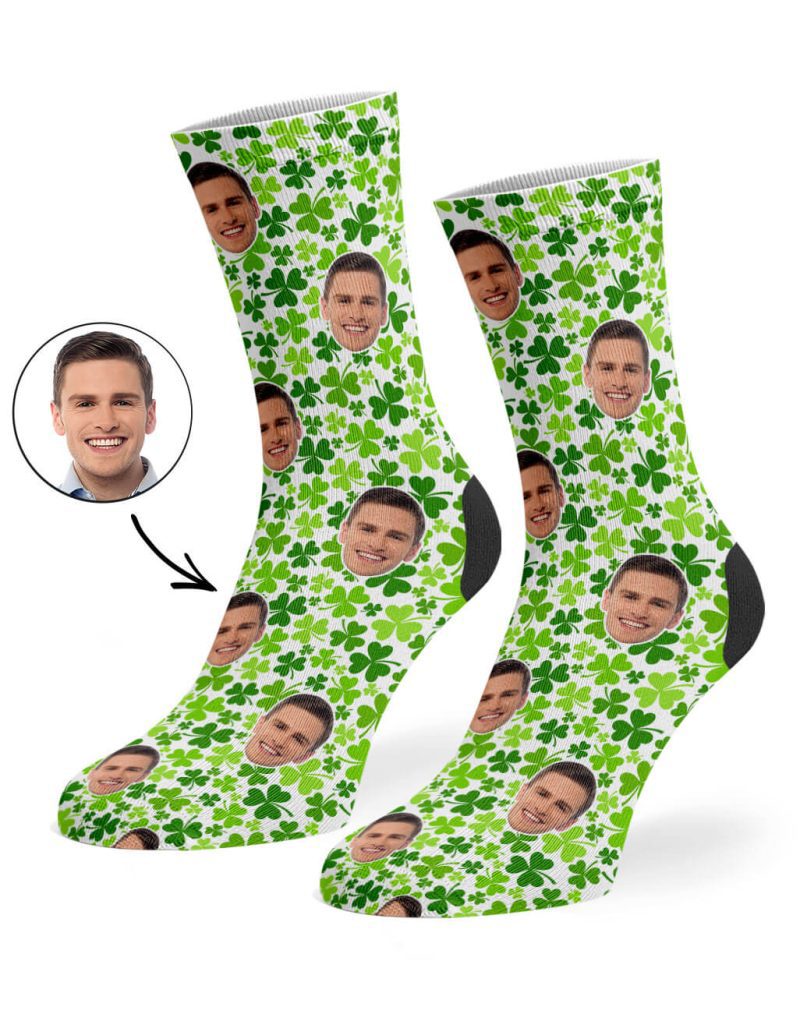 White Shamrock Socks