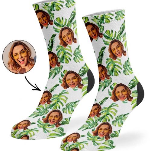 White Tropical Socks