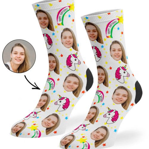 White Unicorn Birthday Socks 618fe674 0633 4c85 827f 13f9ee497505