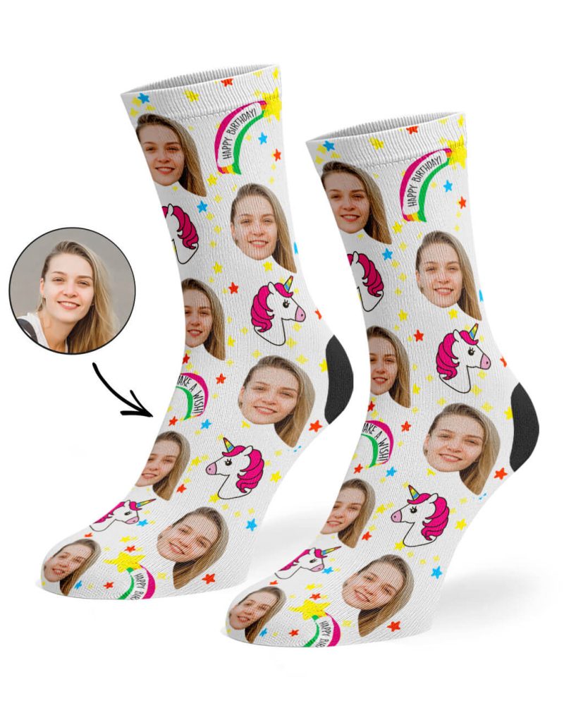 White Unicorn Birthday Socks 618fe674 0633 4c85 827f 13f9ee497505