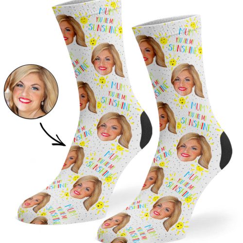 White You Are My Sunshine Socks