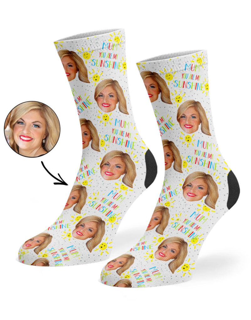 White You Are My Sunshine Socks