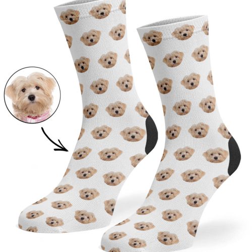 White Your Dog Pattern Socks