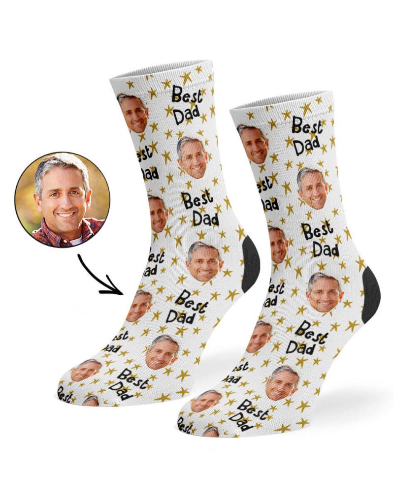 White Best Star Dad Socks