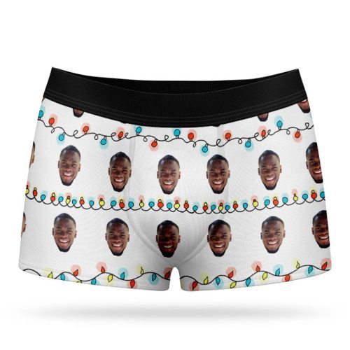 White Christmas Lights Boxers