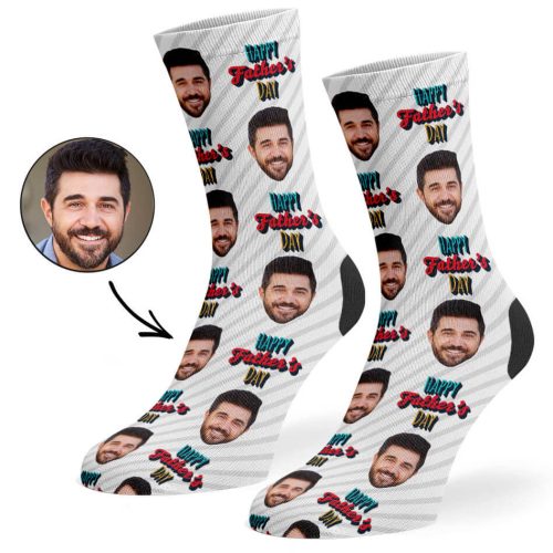 White Father s Day Socks