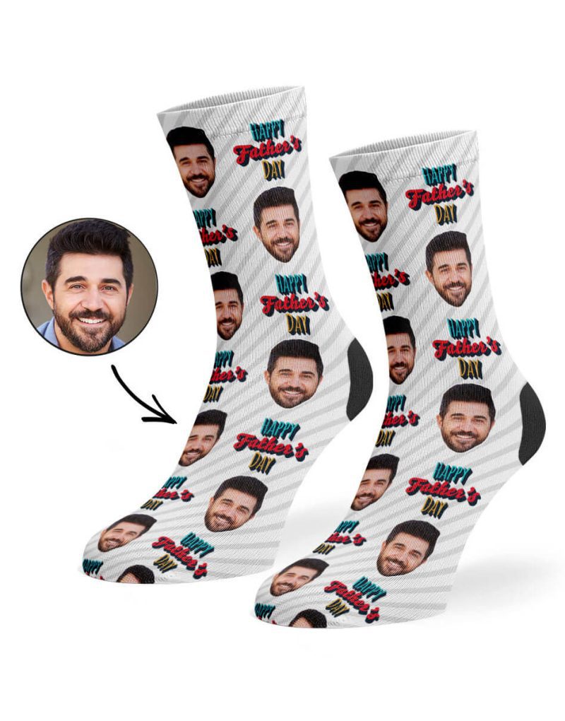 White Father s Day Socks