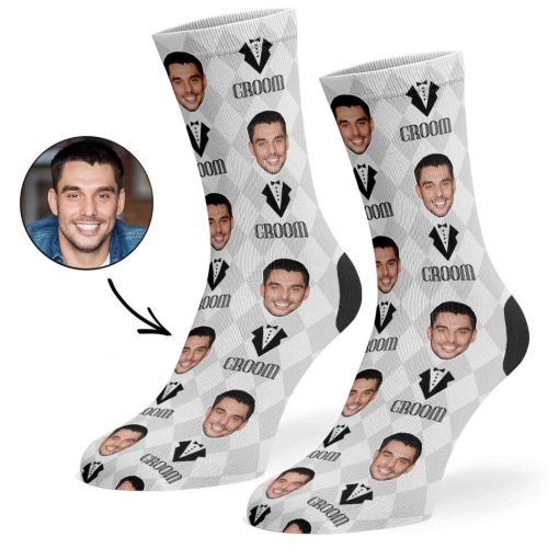 White Groom Socks