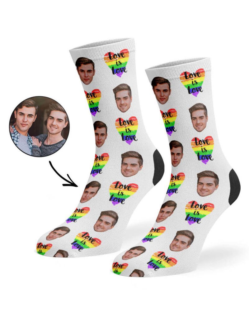 White Love Is Love Socks