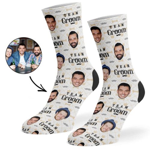 White Team Groom Socks