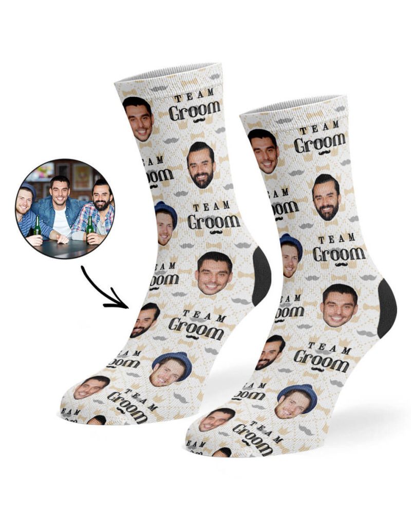 White Team Groom Socks