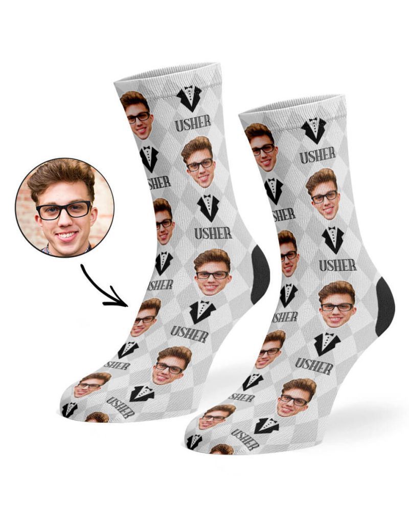 White Usher Socks