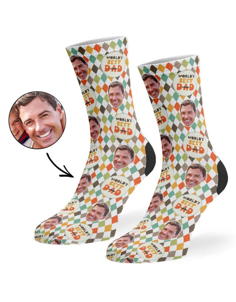 White Worlds Best Dad Socks