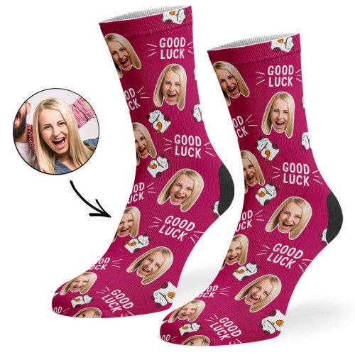 Wine Good Luck Cat Socks