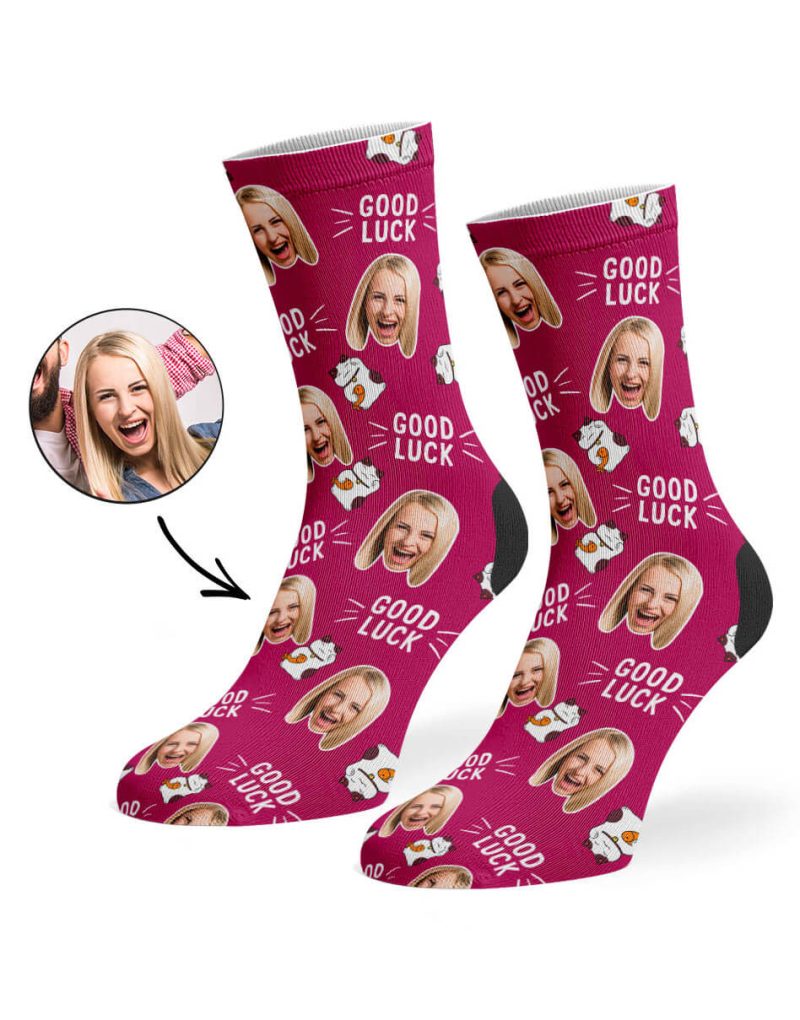 Wine Good Luck Cat Socks