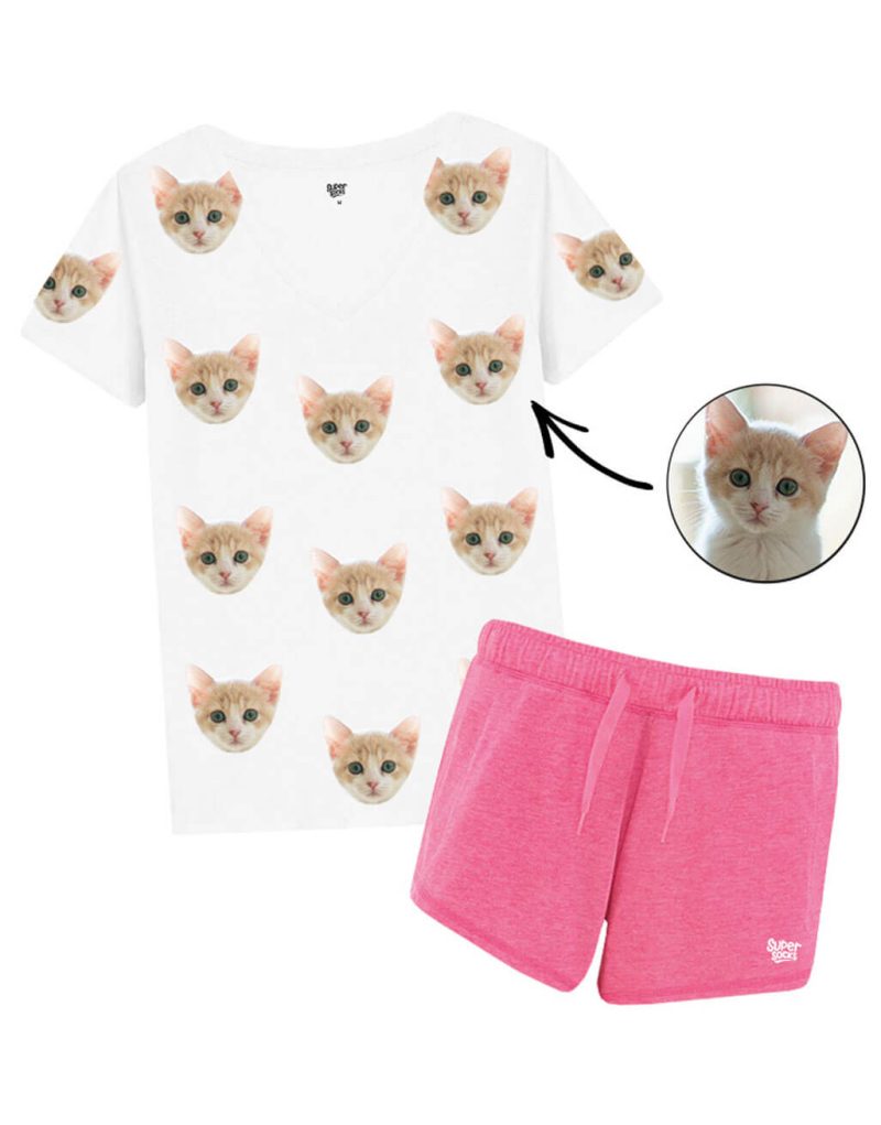 Womens Your Cat PJs Pink