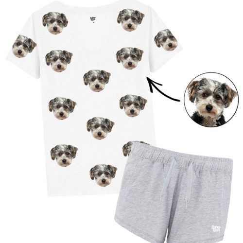 Womens Your Dog PJs Light Grey