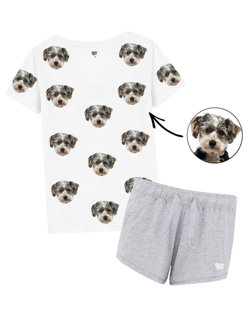 Womens Your Dog PJs Light Grey