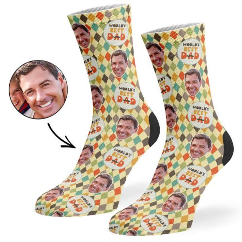 Worlds Best Dad Socks Cream