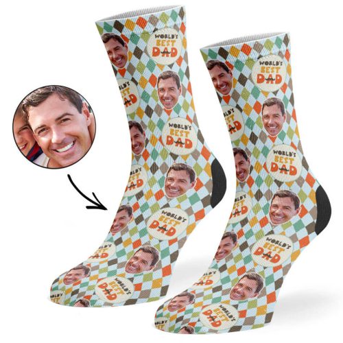 Worlds Best Dad Socks Light Blue