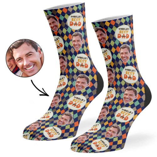 Worlds Best Dad Socks Navy