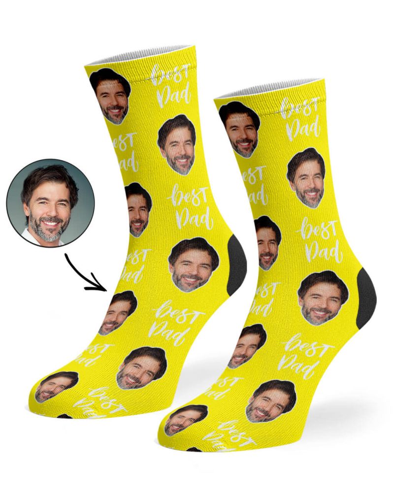 Yellow Best Dad Socks