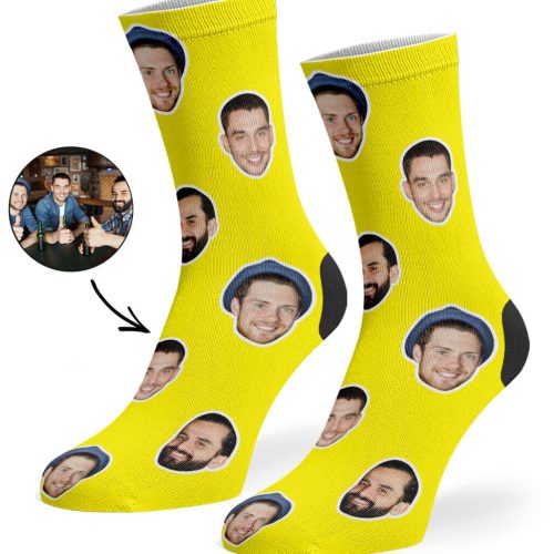 Yellow Best Friend Face Socks