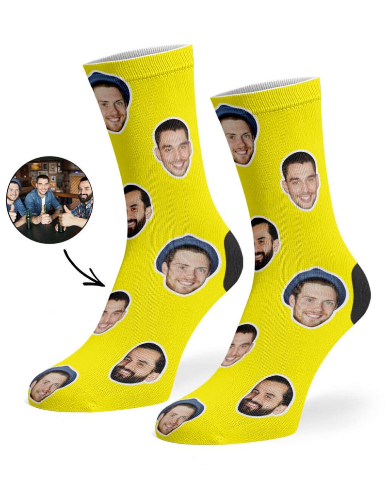 Yellow Best Friend Face Socks