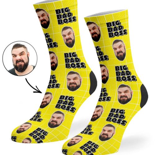 Yellow Big Bad Boss Socks