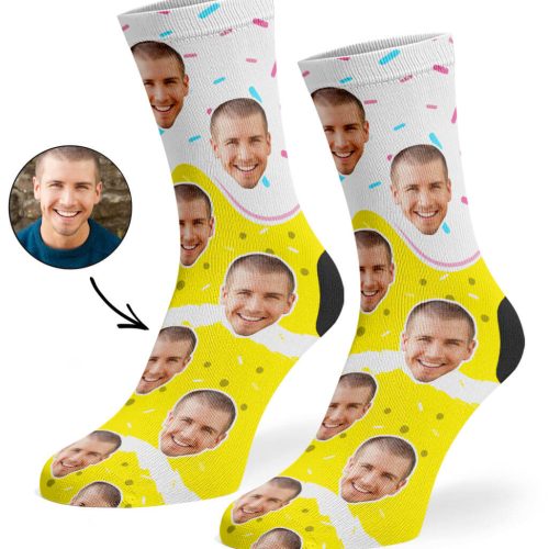 Yellow Birthday Cake Socks