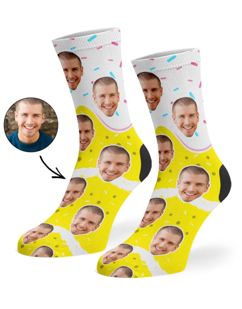 Yellow Birthday Cake Socks