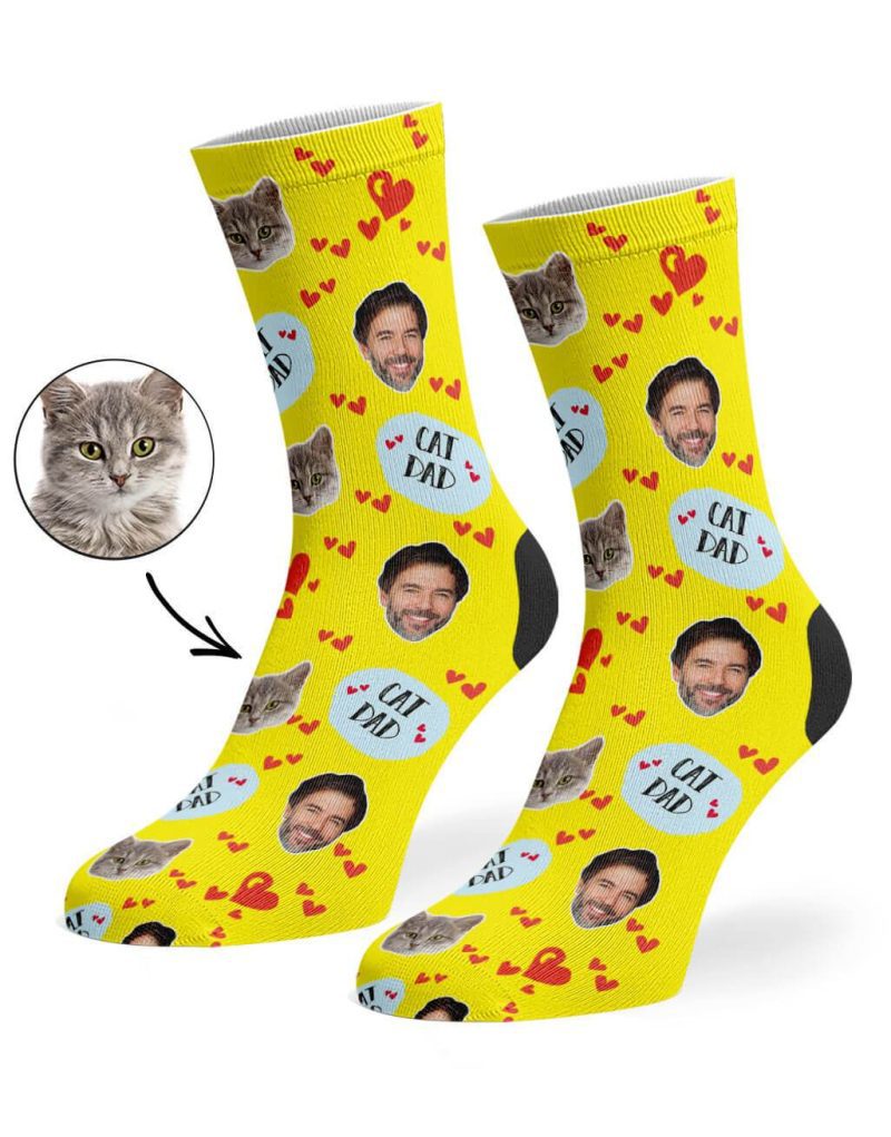 Yellow Cat Dad Socks