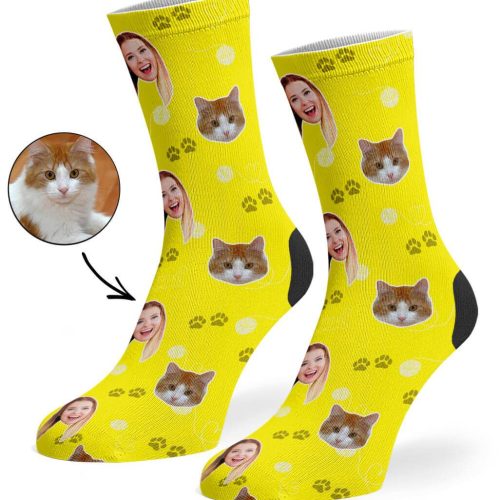 Yellow Cat Owner Socks