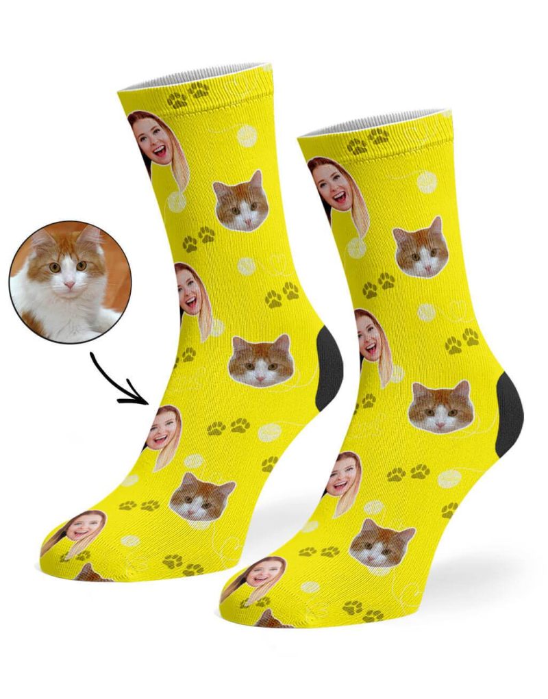 Yellow Cat Owner Socks