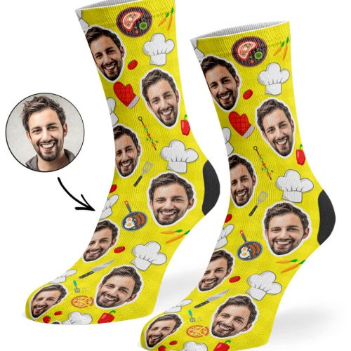 Yellow Chef Face Socks