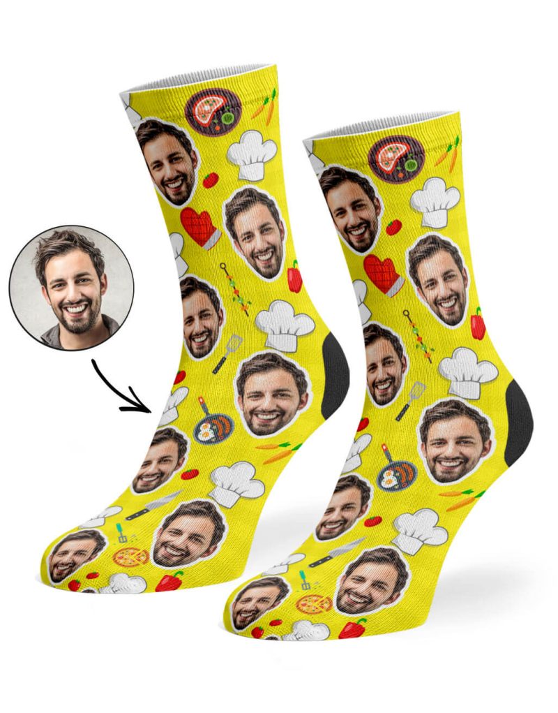 Yellow Chef Face Socks