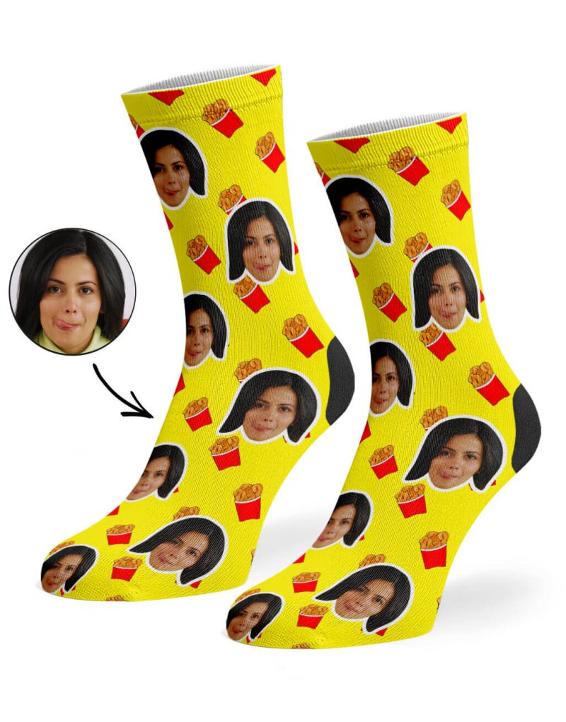 Yellow Chicken Nuggets Socks