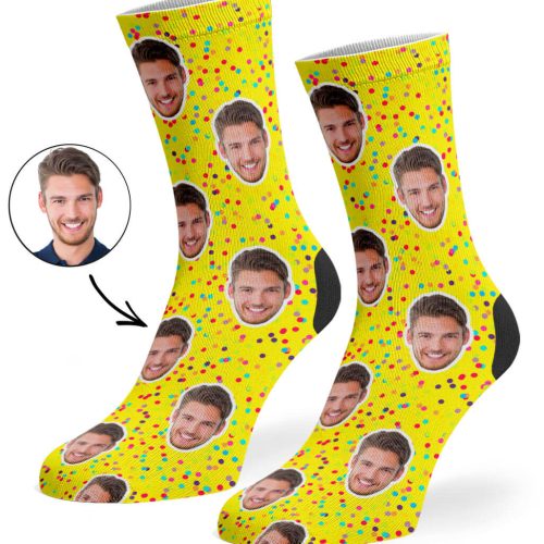 Yellow Colourful Spots Socks