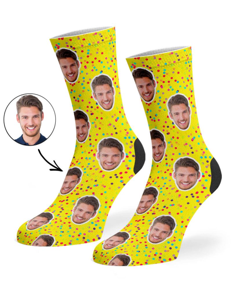 Yellow Colourful Spots Socks