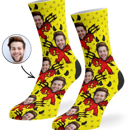 Yellow Devil Me Socks