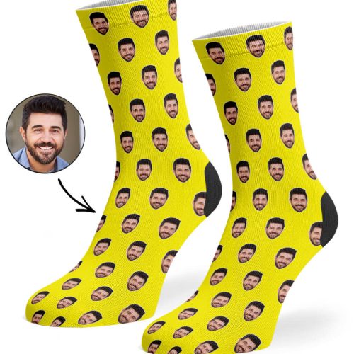 Yellow Face Pattern Socks