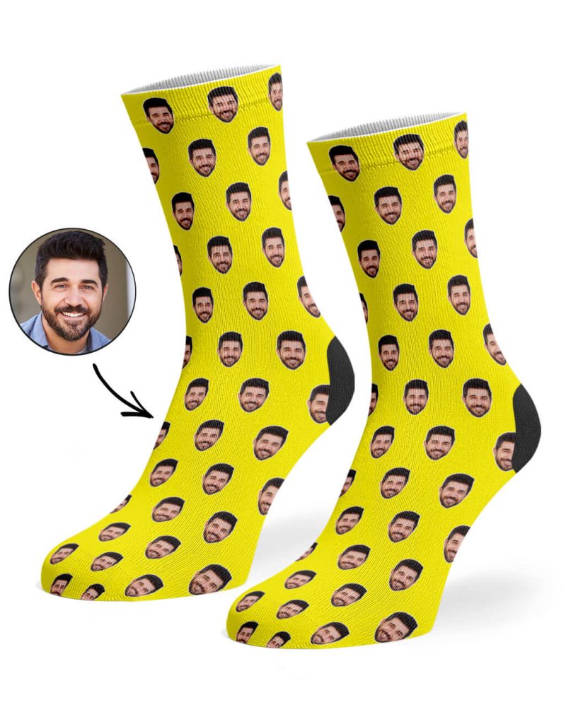 Yellow Face Pattern Socks