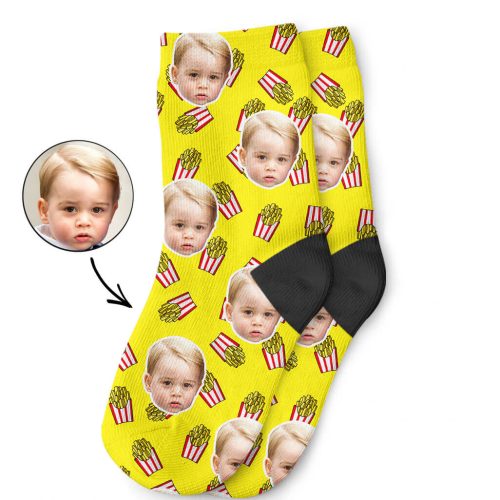 Fries Kids Face Socks