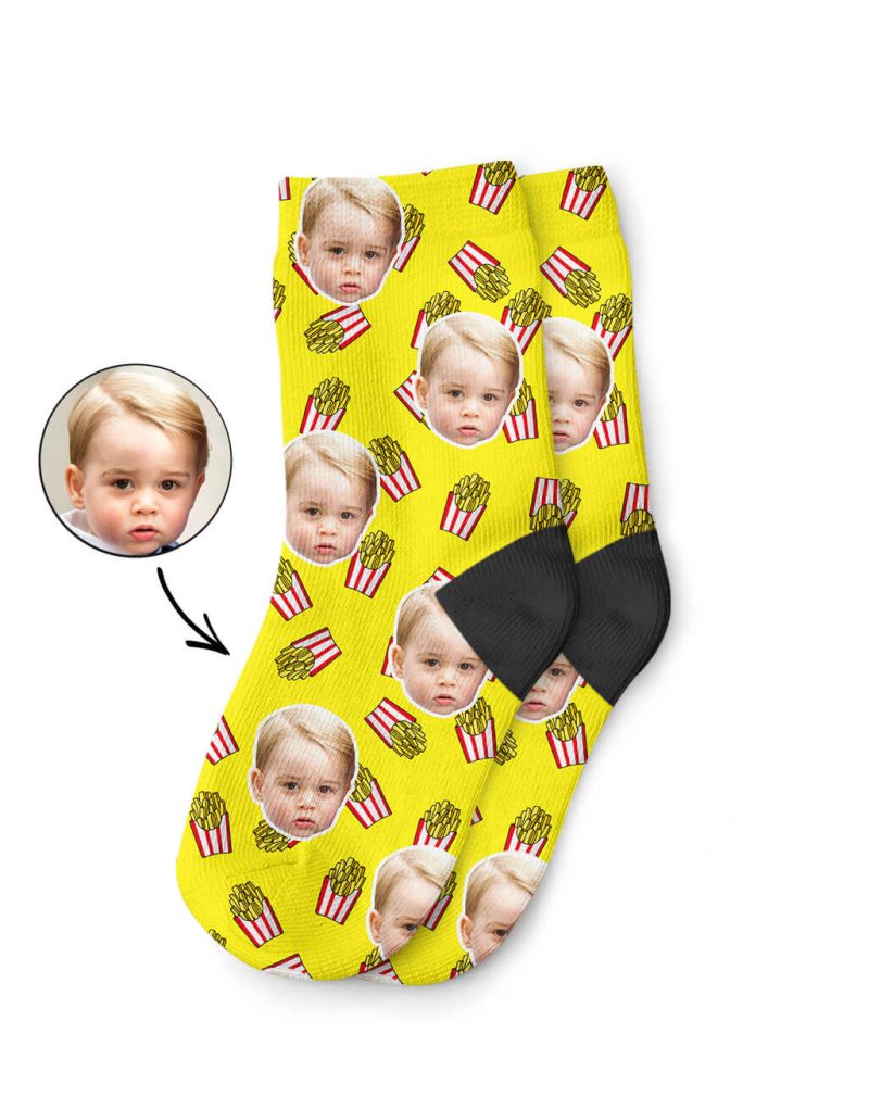 Fries Kids Face Socks