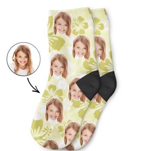 Hawaiian Face Kids Novelty Socks