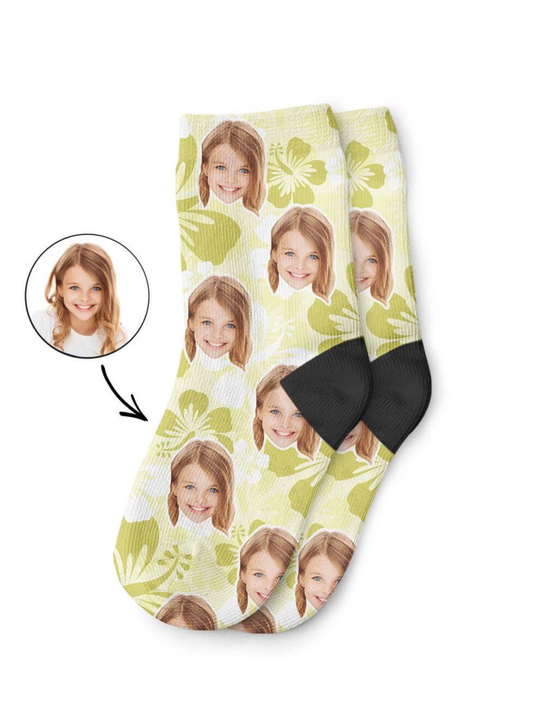 Hawaiian Face Kids Novelty Socks