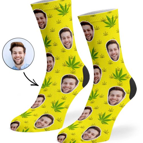 Yellow Marijuana Socks