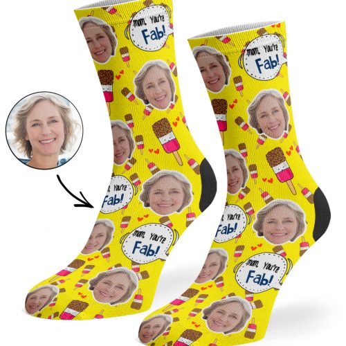 Yellow Mom You re Fab Socks