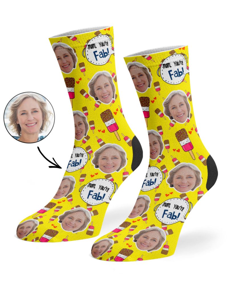 Yellow Mom You re Fab Socks