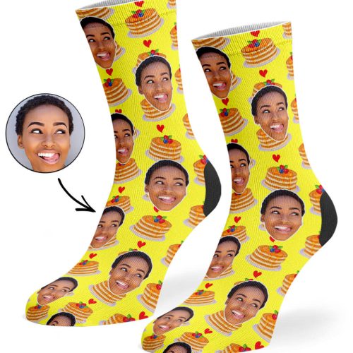 Yellow Pancake Face Socks